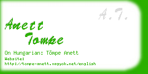 anett tompe business card